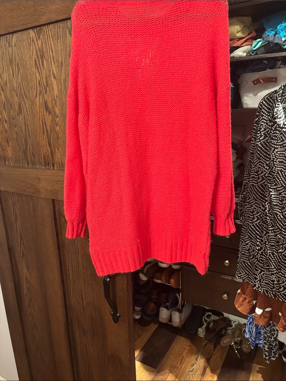 Aerie XS Cozy Cable-Knit Women's Sweater - Red - Picture 3 of 3